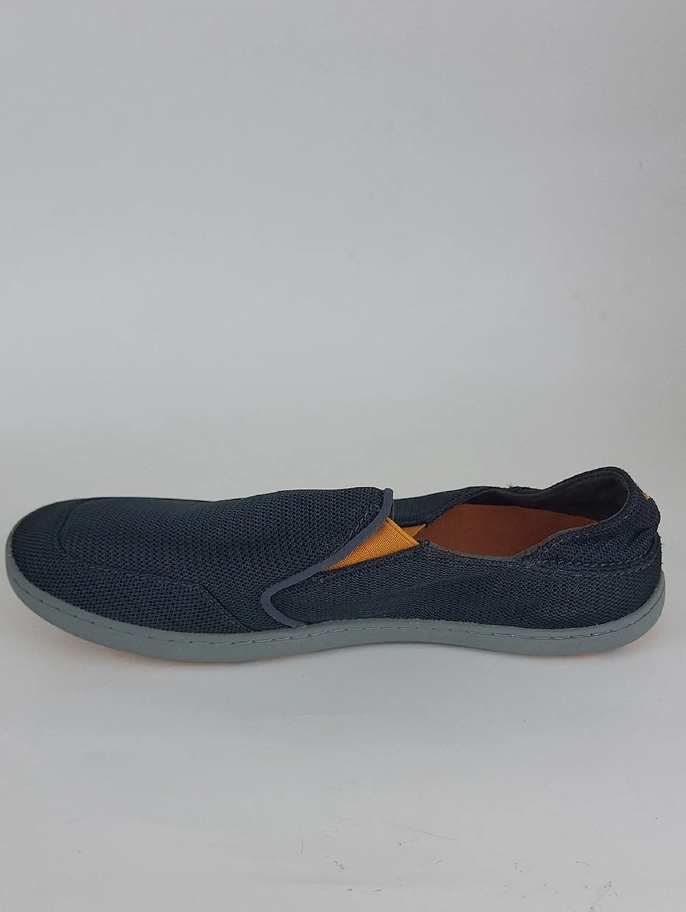 Olukai Nohea Mesh Shoes Men's 10.5 Gray Slip On Moc Boat Loafers Sneakers